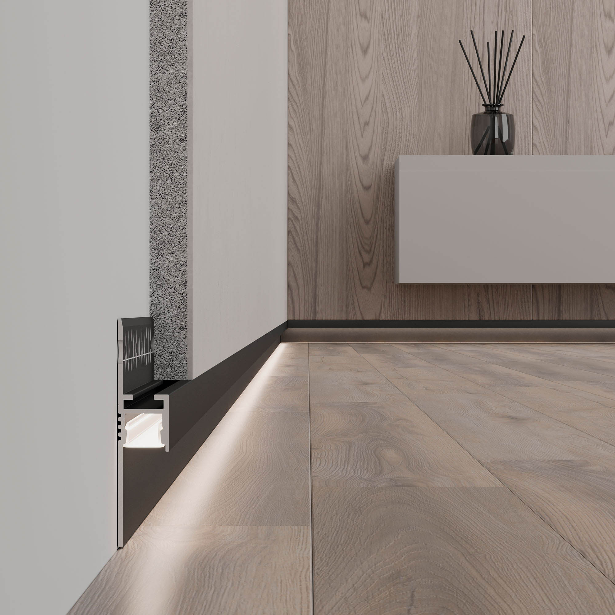 Профиль ARH-PLINTUS-FANTOM-2000 BLACK