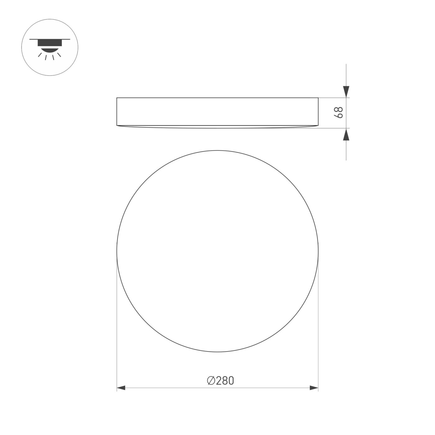 Светильник SP-FLOWER-R280-15W Day4000