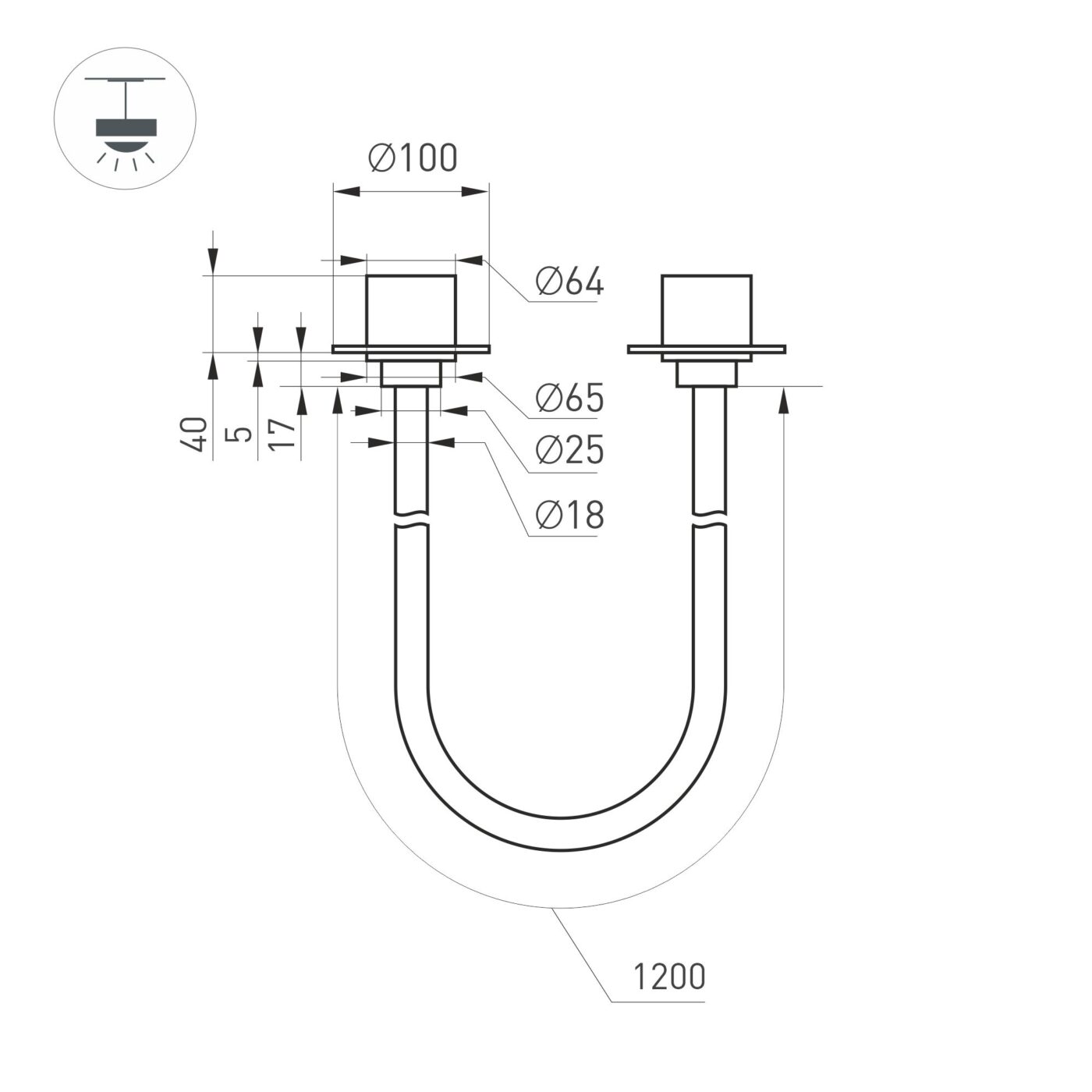 Светильник SP-TROPIC-BUILT-TRIMLESS-R18-L1200-18W Warm3000