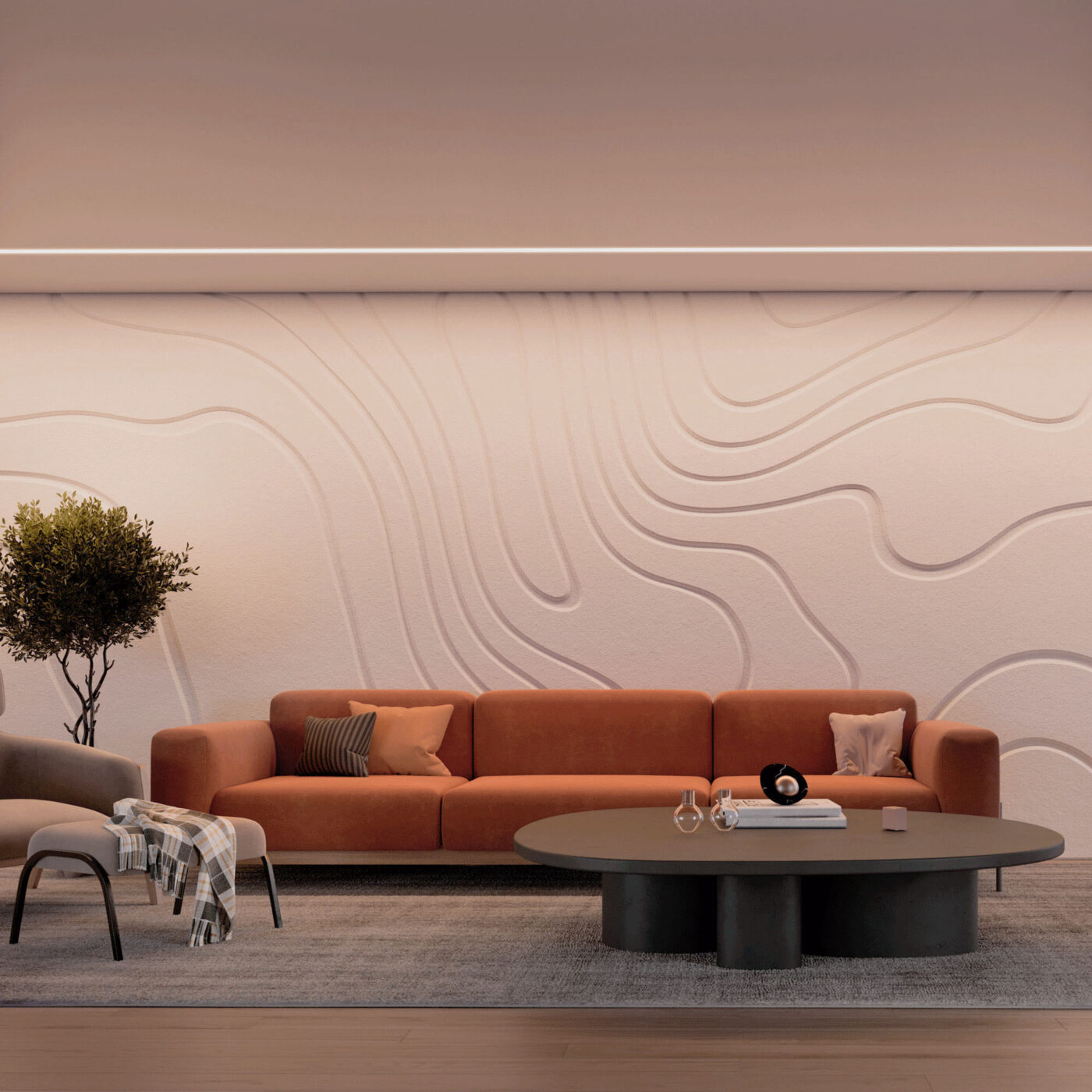 Профиль STRETCH-32-CEIL-CENTER-2000 BLACK