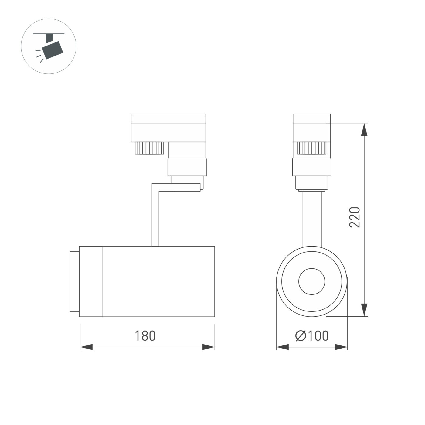 Светильник LGD-ZEUS-TRUECOLOR-4TR-R100-30W Warm3000 CRI98