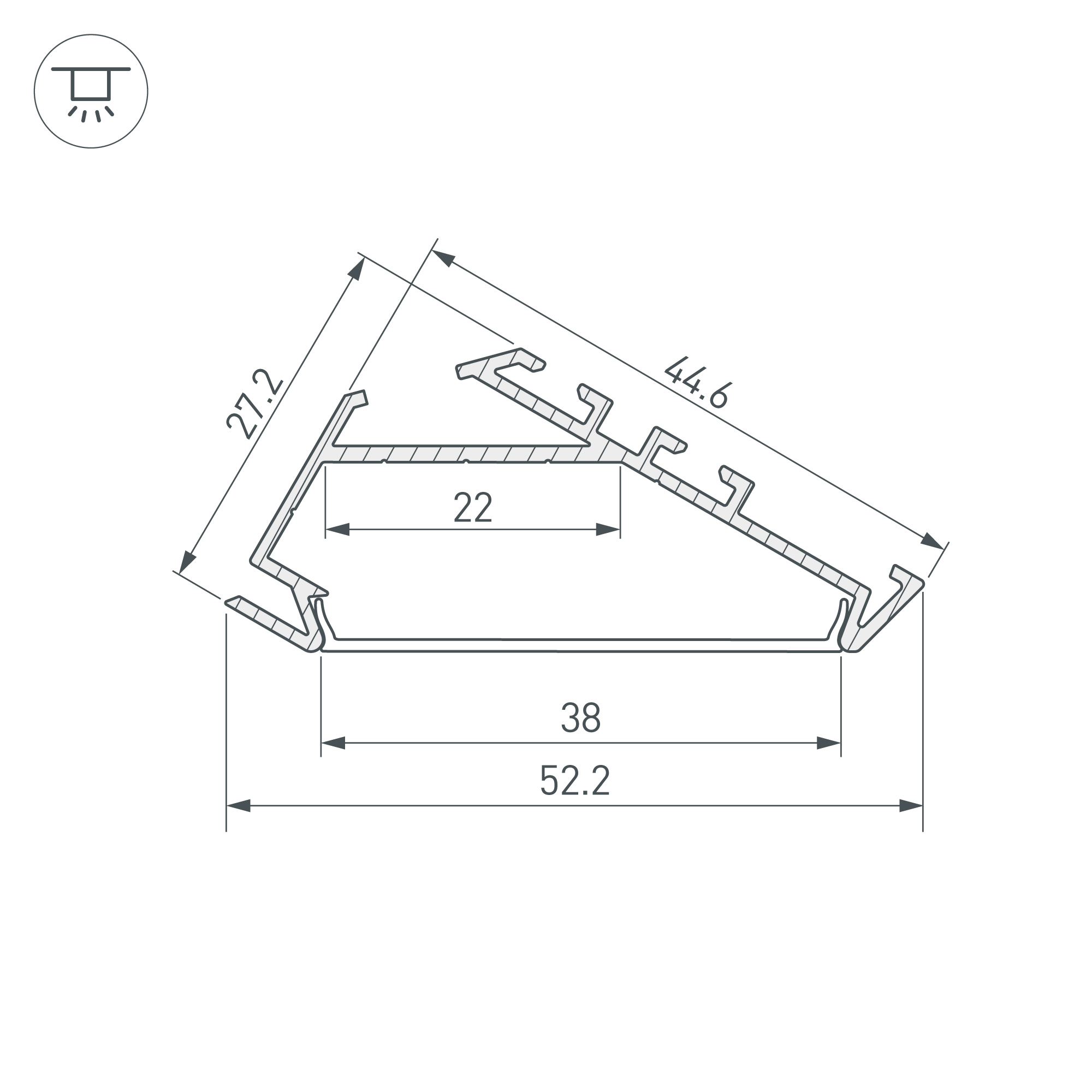 Профиль KLUS-P45.30-2000 ANOD