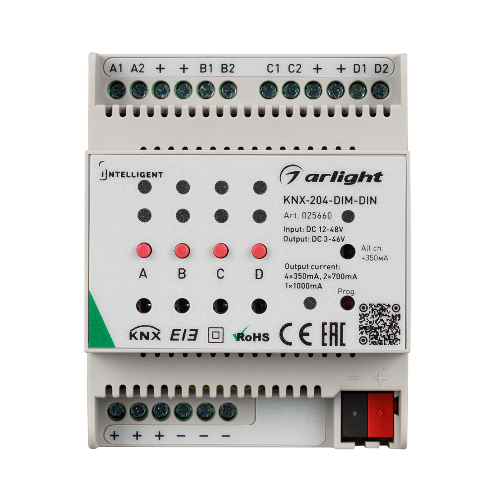 INTELLIGENT ARLIGHT Диммер KNX-204-DIM-DIN