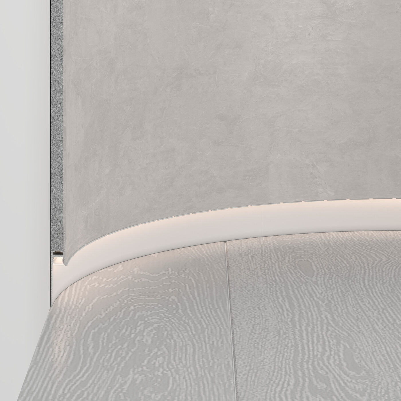 Профиль PLINTUS-FANTOM-BENT-H35-SIDE-2000 WHITE