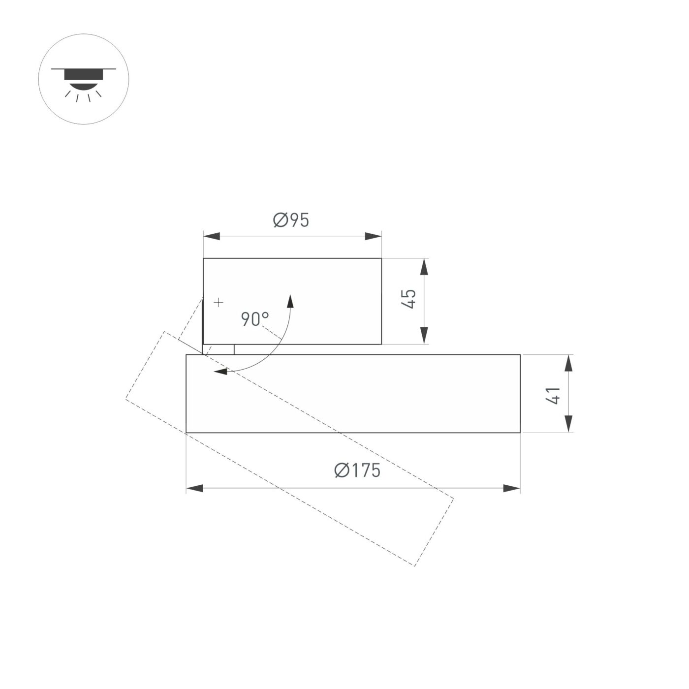 Светильник SP-RONDO-FLAP-R175-16W Warm3000