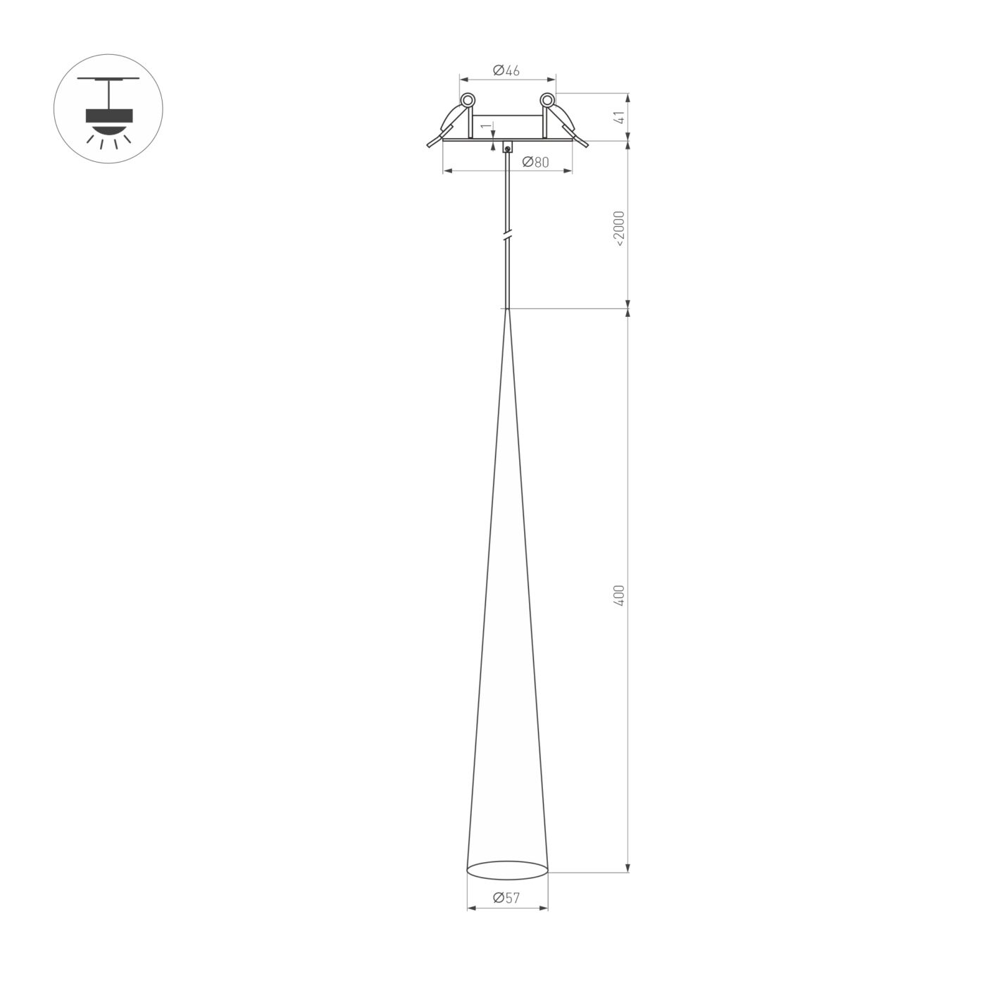 Светильник SP-STIRIA-L400-R57-5W Warm2700