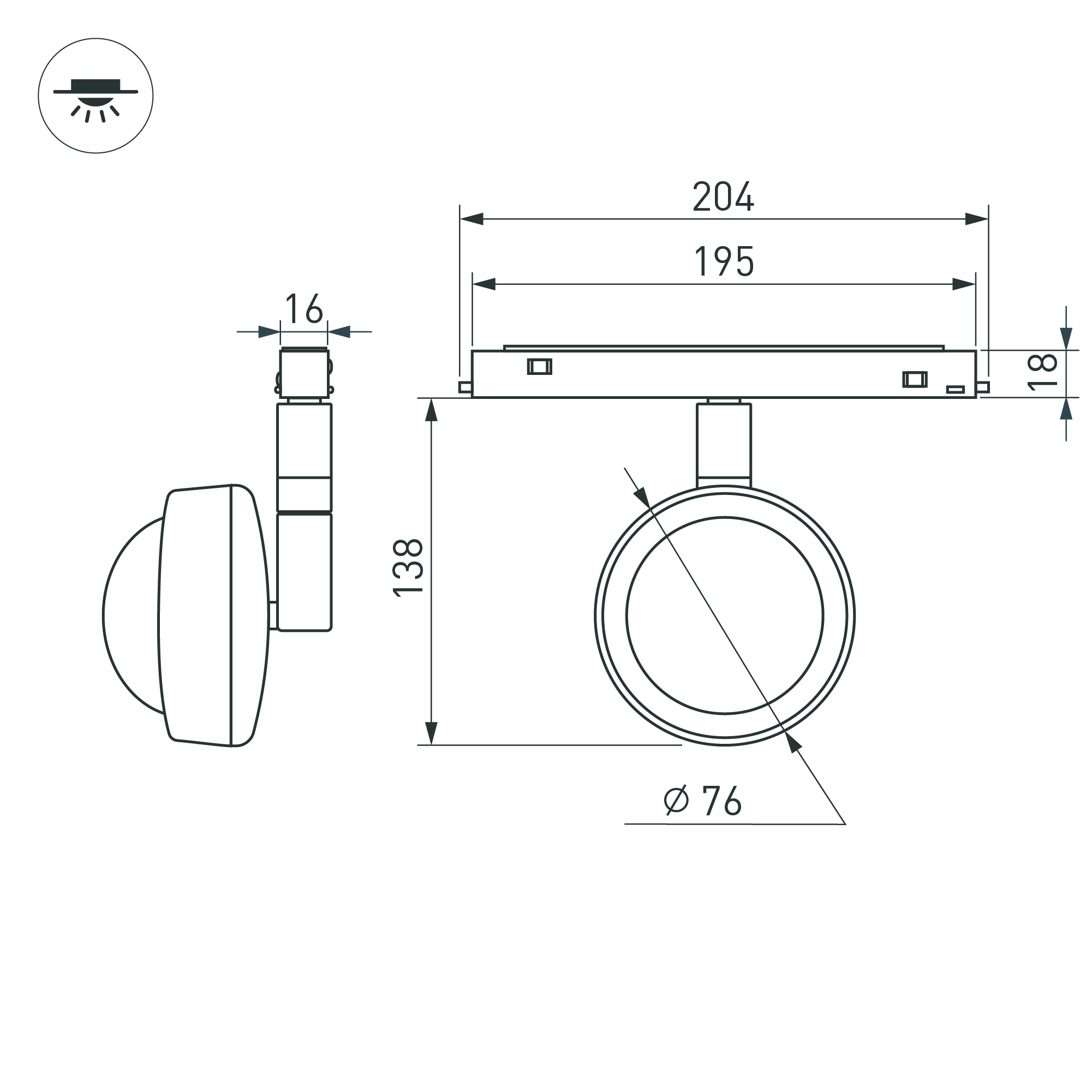 Светильник MAG-ORIENT-SUNSET-R76-6W Day4000-MIX