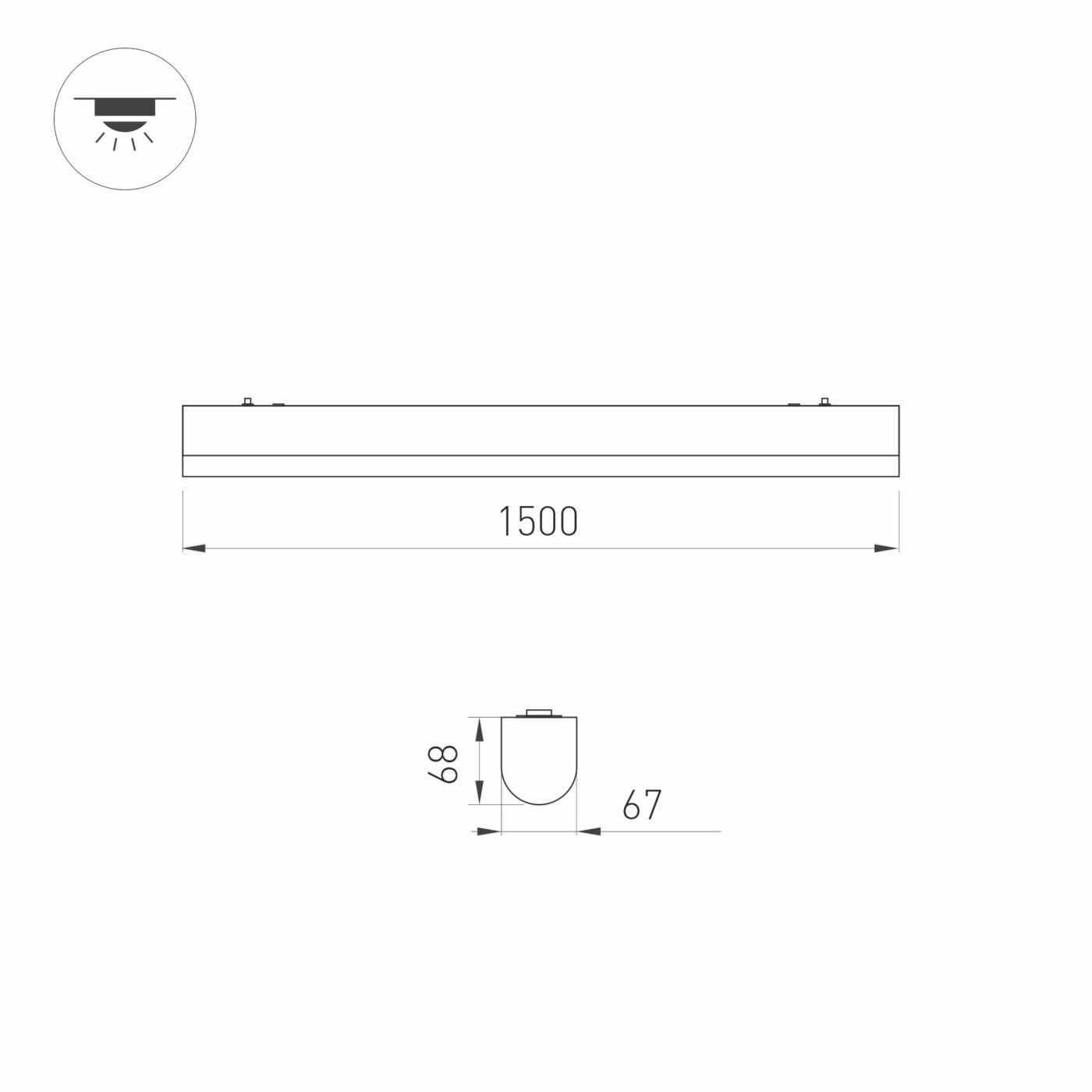 Светильник ALT-LARGO-1500-40W Warm3000
