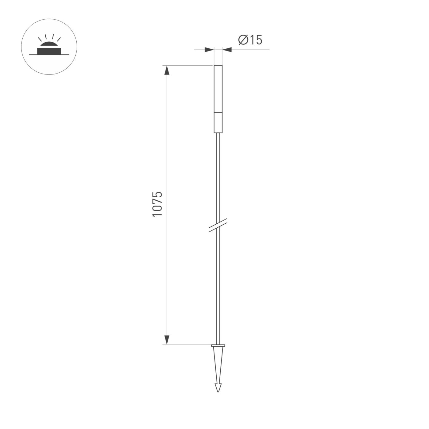 Светильник KT-CATALI-BOLL-H1075-0.5W Warm3000