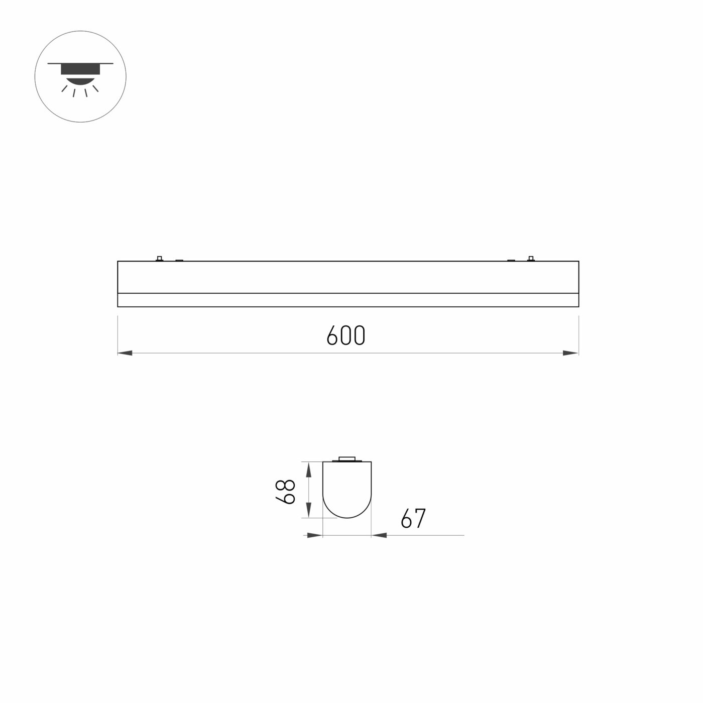 Светильник ALT-LARGO-600-15W Warm3000