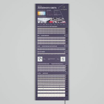 Стенд Ленты Линейного Света RT-LUX-E2-1760x600mm