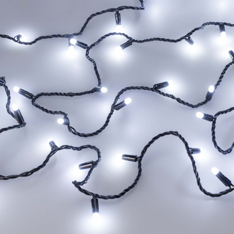 Светодиодная гирлянда ARD-STRING-CLASSIC-1000-BLACK-100LED-MILK-PULSE White