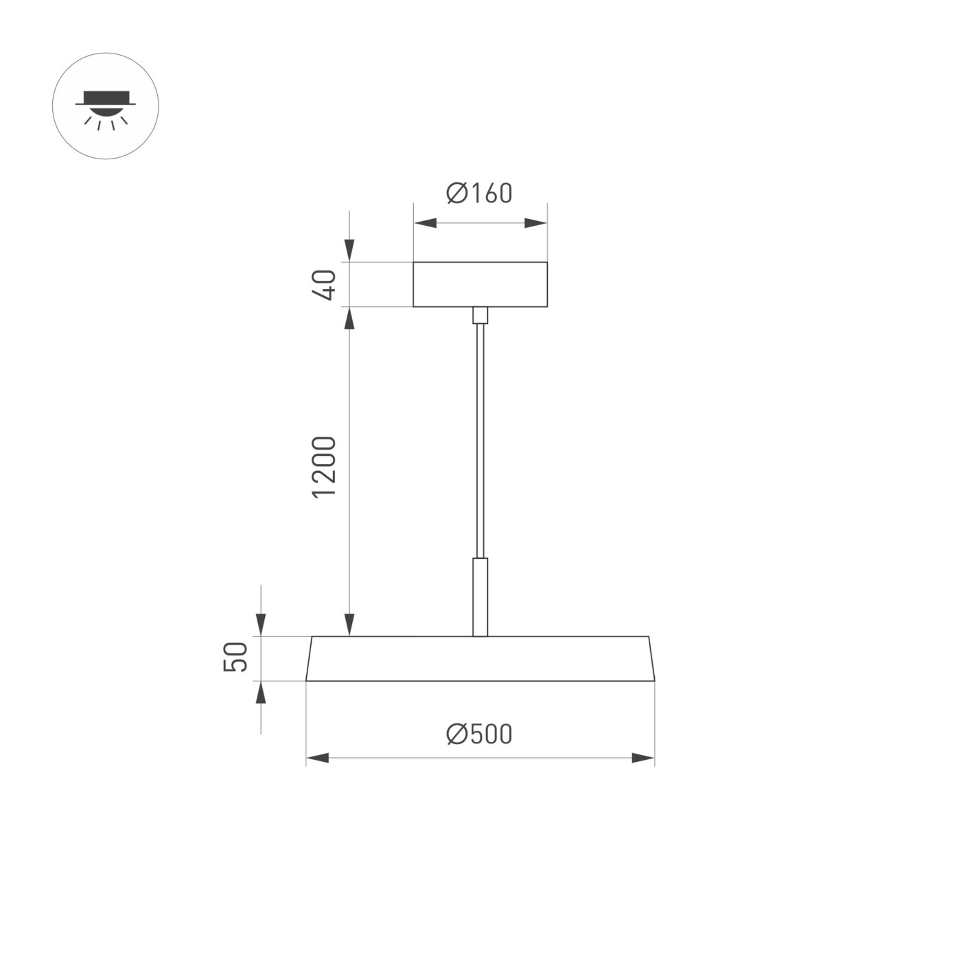 Светильник SP-ELEGANT-R500-37W Day4000