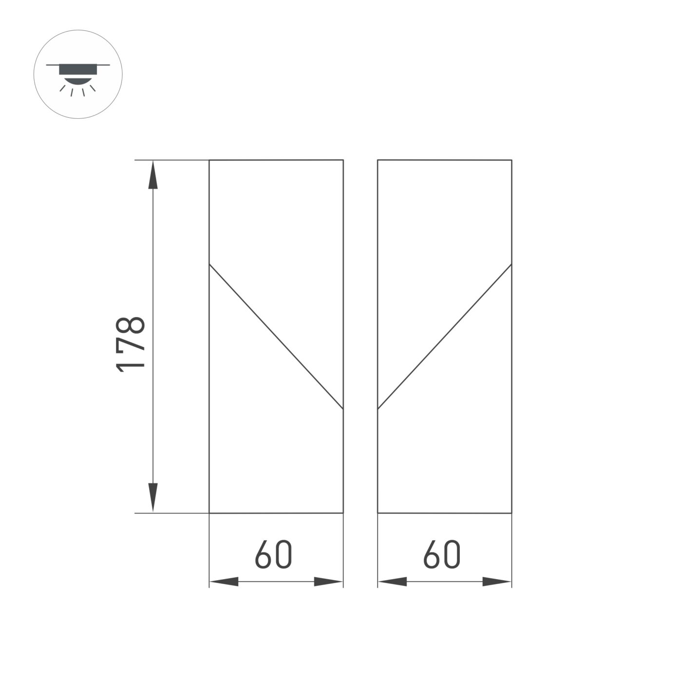 Светильник SP-TWIST-SURFACE-S60x60-12W Day4000