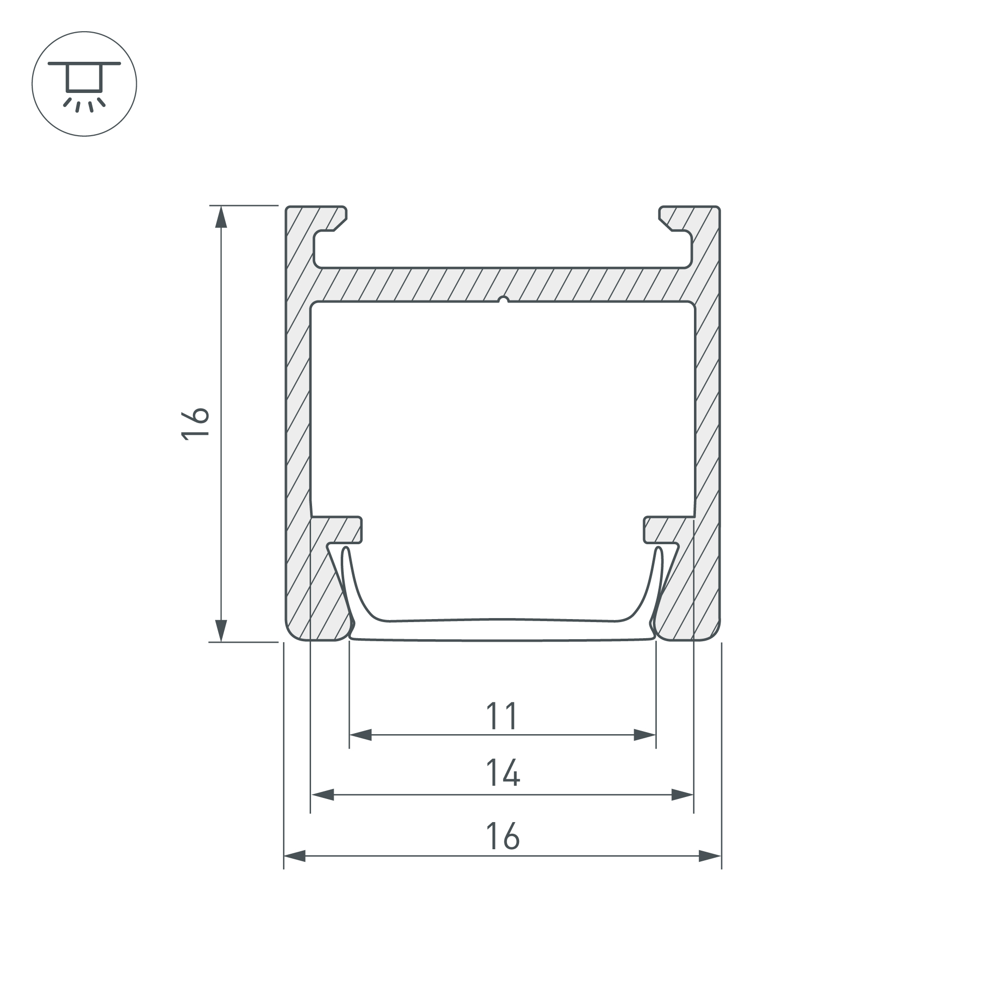 Профиль PDS-H16-2000 ANOD