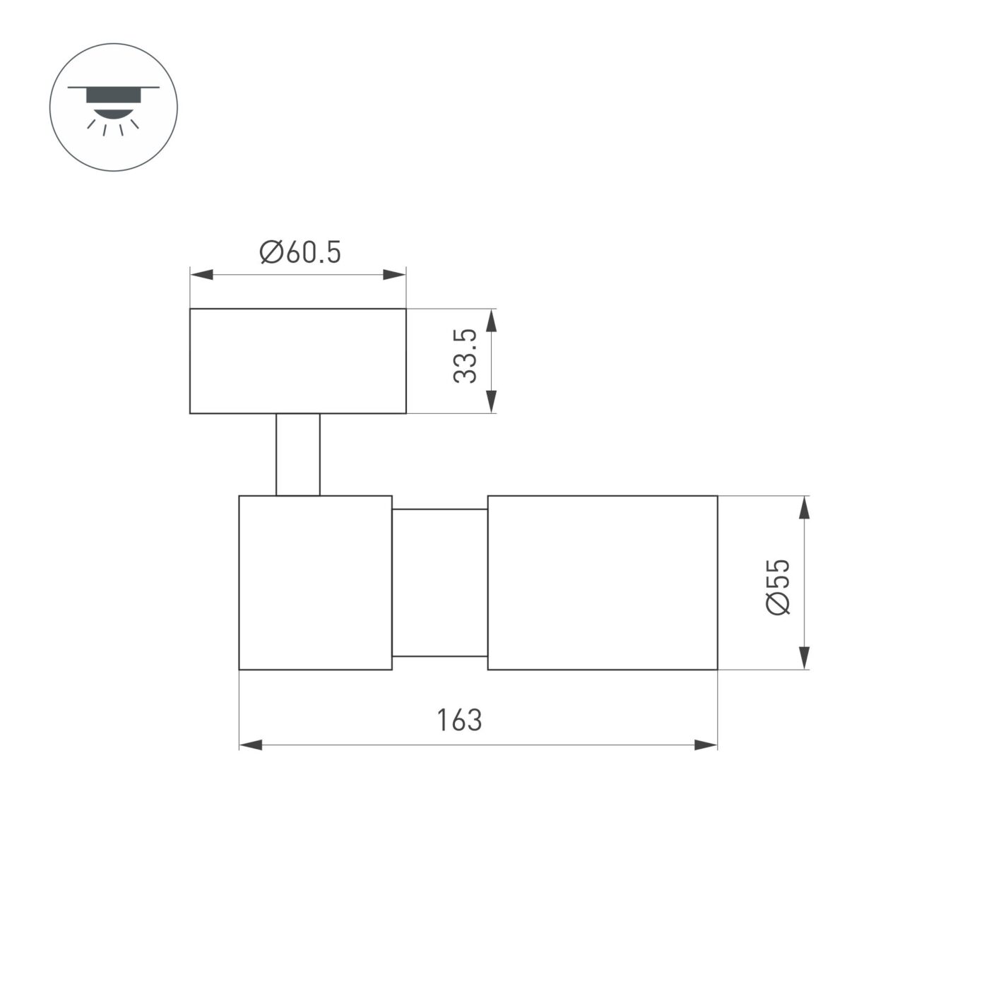 Светильник SP-ARTEMIS-SURFACE-FLAP-R55-12W Warm3000