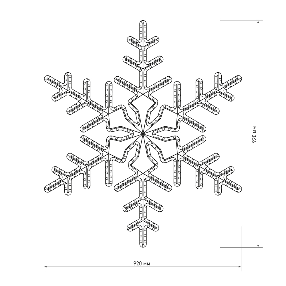 Фигура ARD-SNOWFLAKE-M3-920x920-432LED White