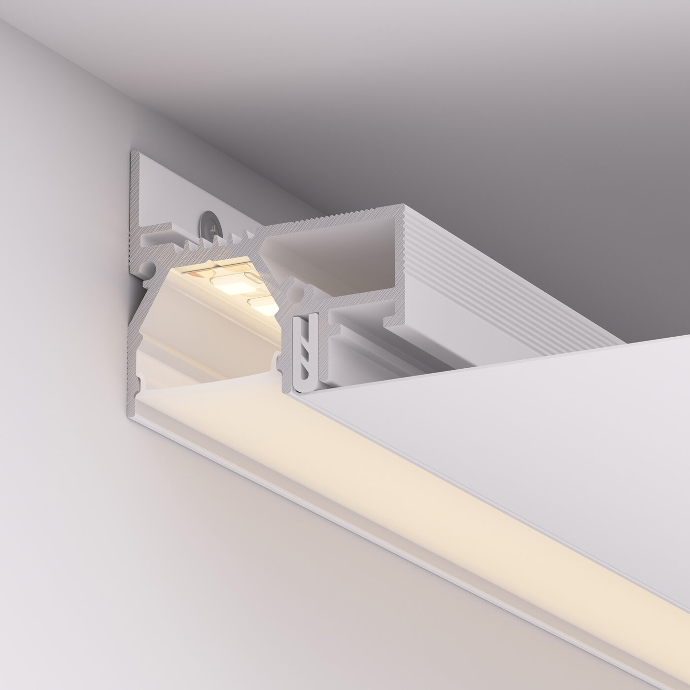 Профиль STRETCH-20-WALL-D-SIDE-2000 WHITE