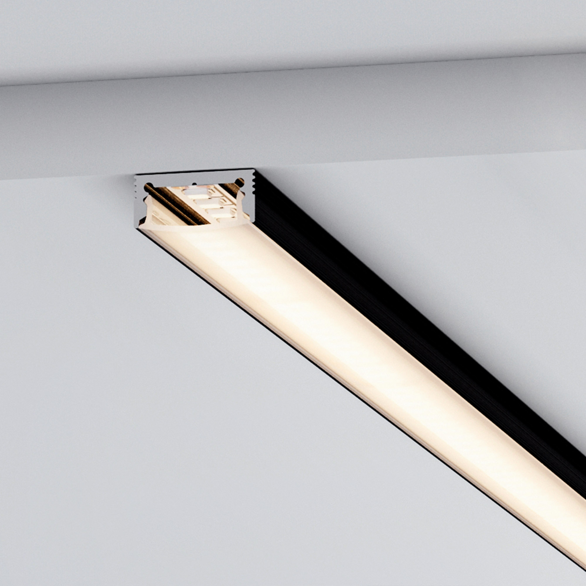 Профиль с экраном SL-SLIM-H7-2000 ANOD+OPAL