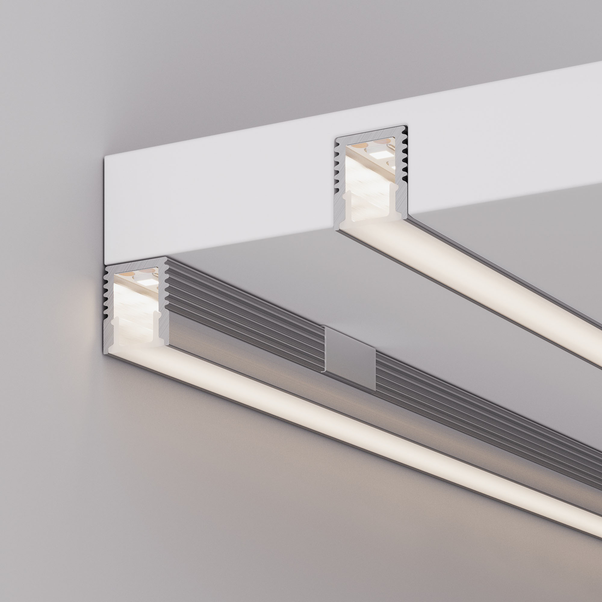 Профиль с экраном SL-MINI-8-2000 ANOD+OPAL