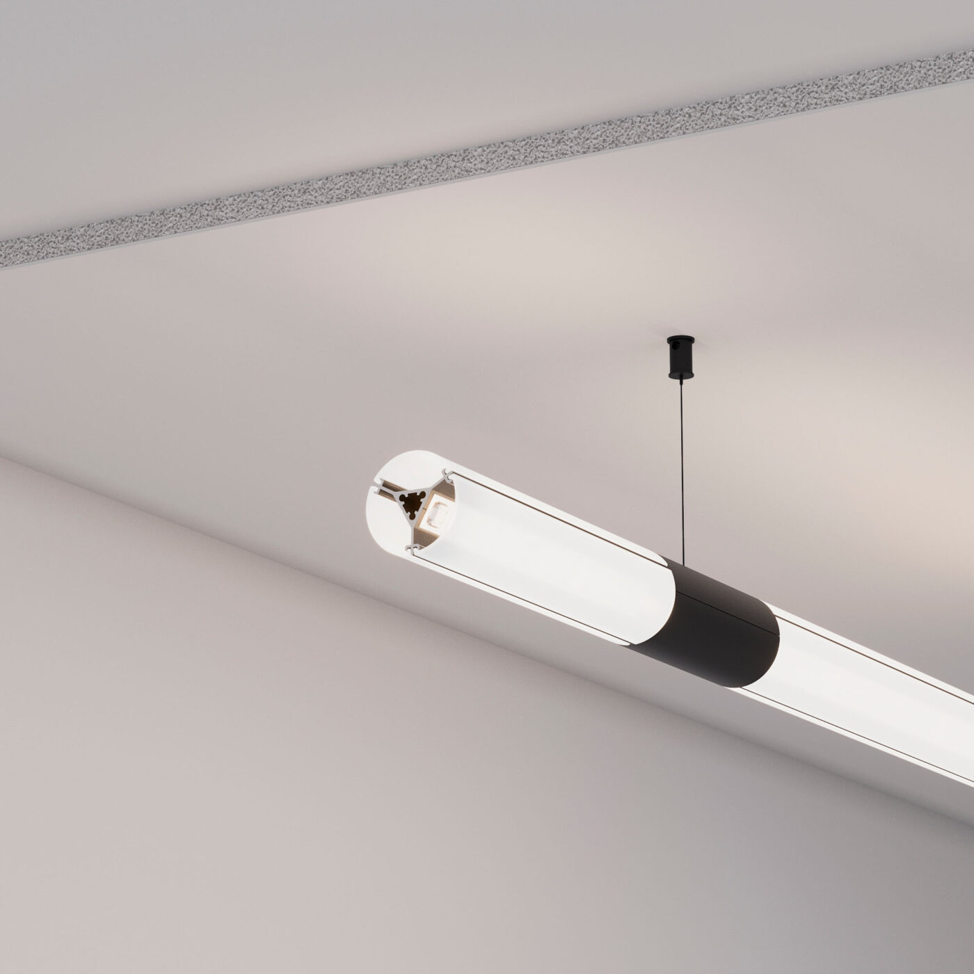 Профиль ROUND-D36-360-2500 ANOD BLACK