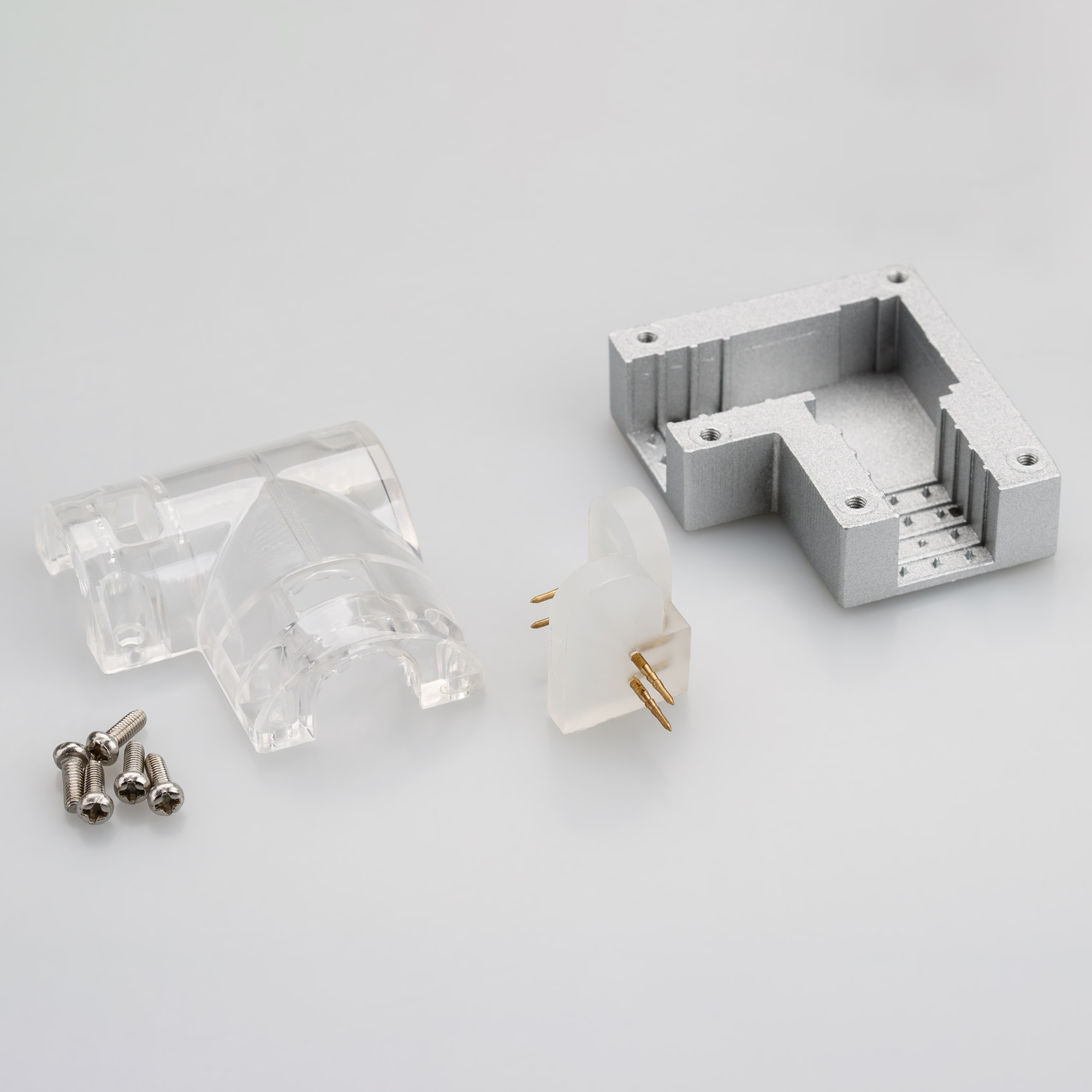 Соединитель угловой ARL-CLEAR-U15-90