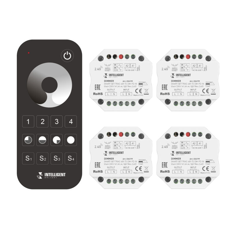 INTELLIGENT ARLIGHT Диммер SMART-SET-TRIAC-601-72-DIM-PD-IN Black