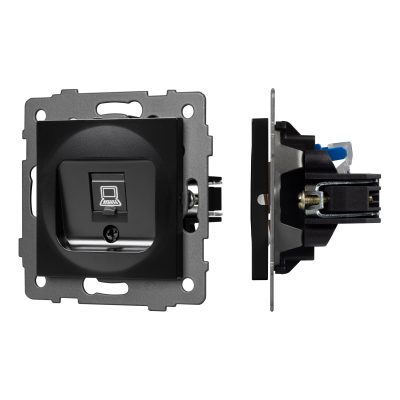 Механизм компьютерной розетки SCT-MPC1-PL-BK-V