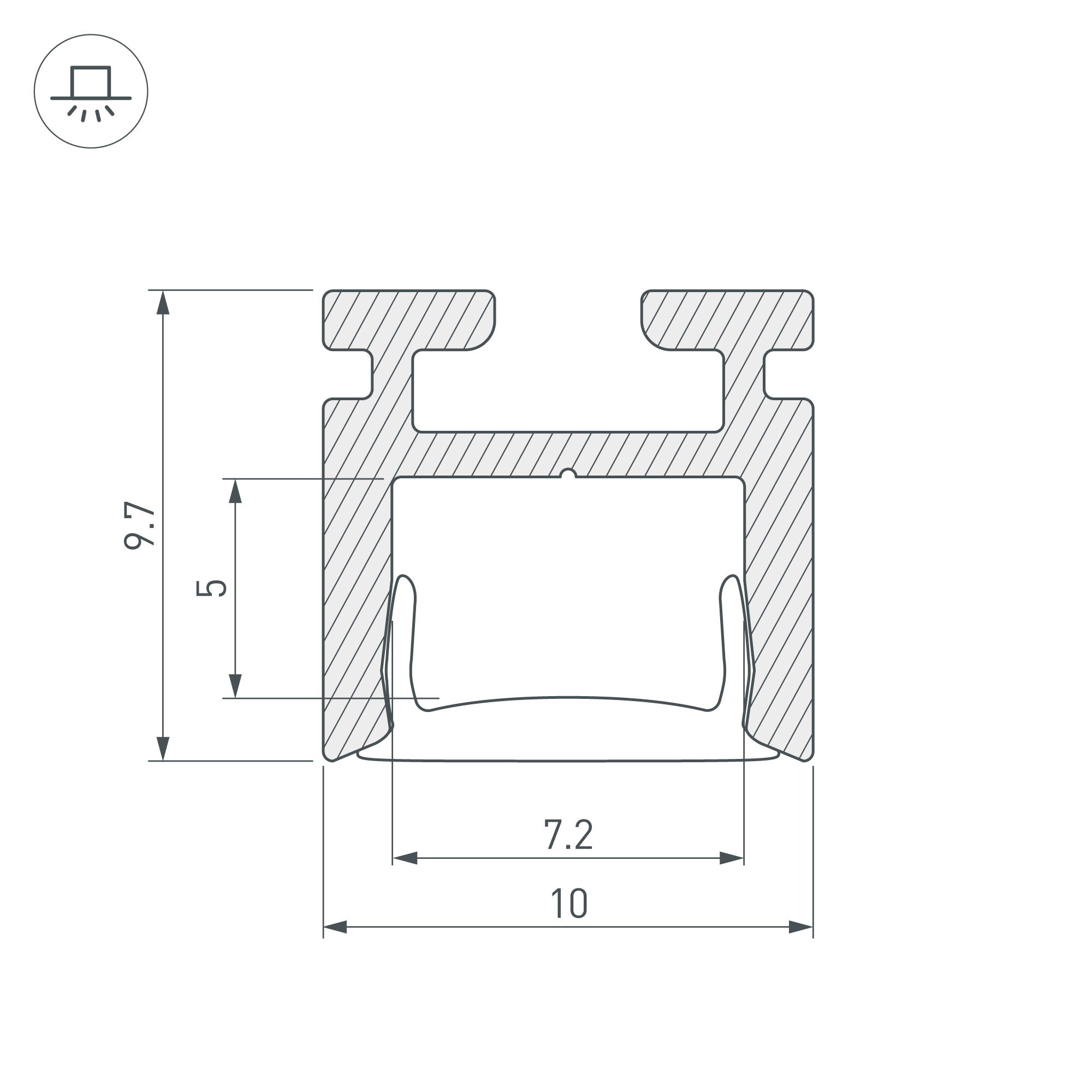 Профиль PIK-1010-2000 ANOD