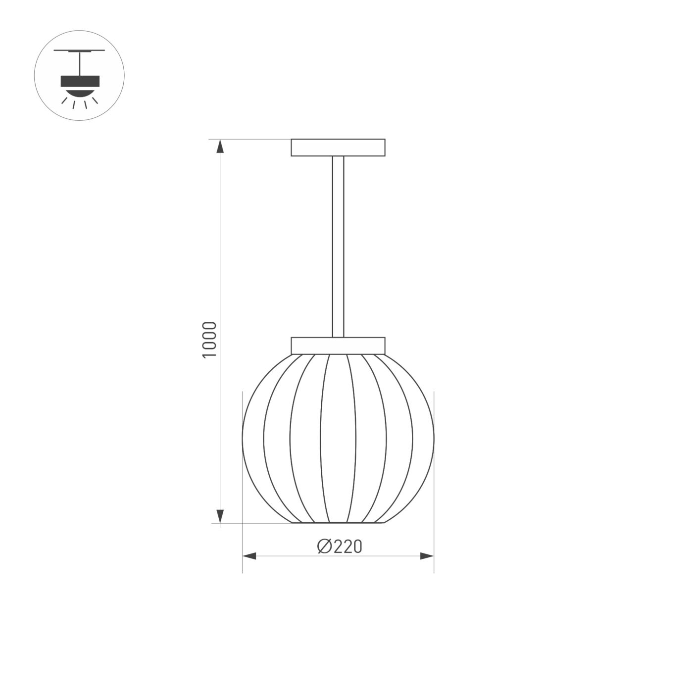 Светильник LGD-PEARL-HANG-7W Warm3000
