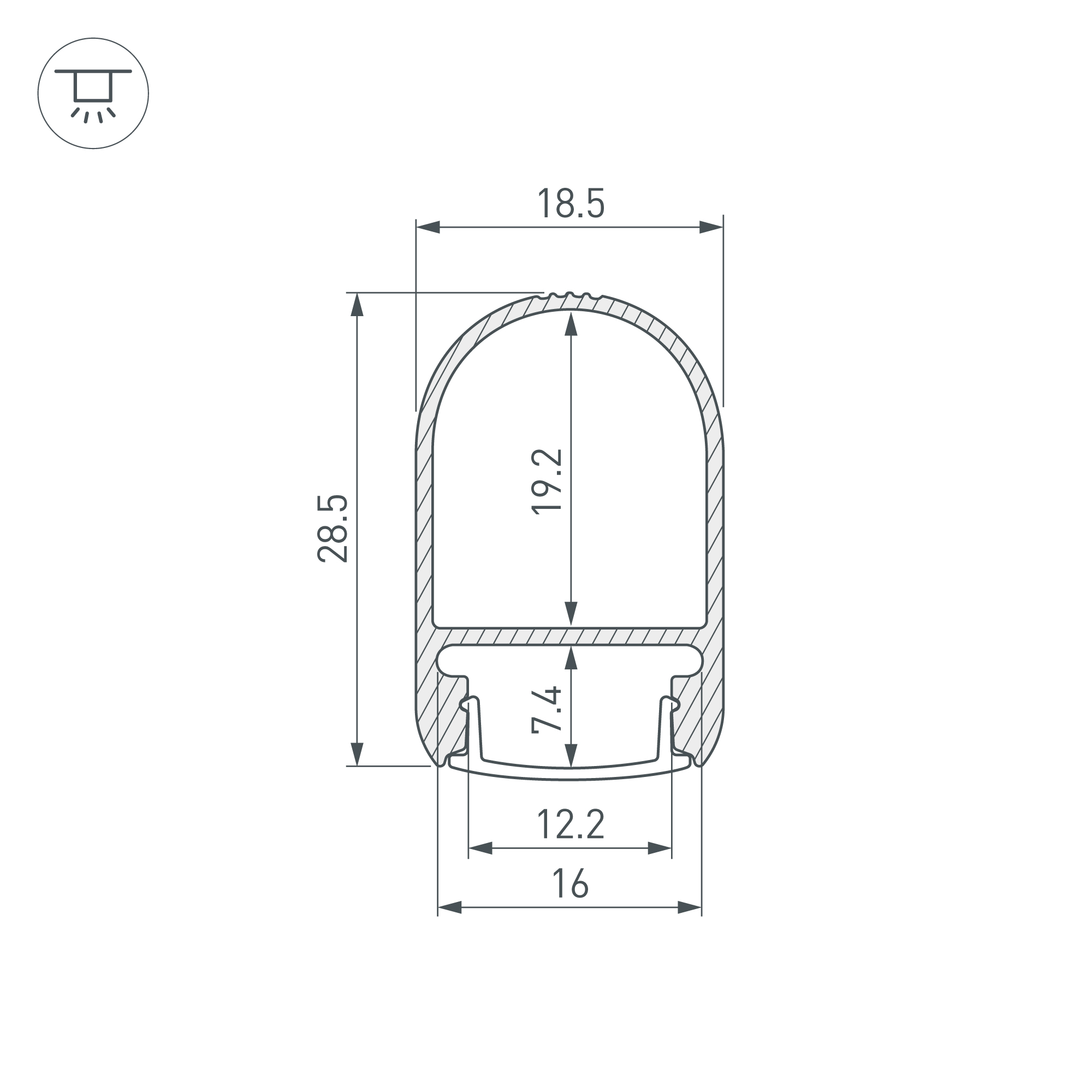 Профиль WARDROBE-1930-2000 ANOD