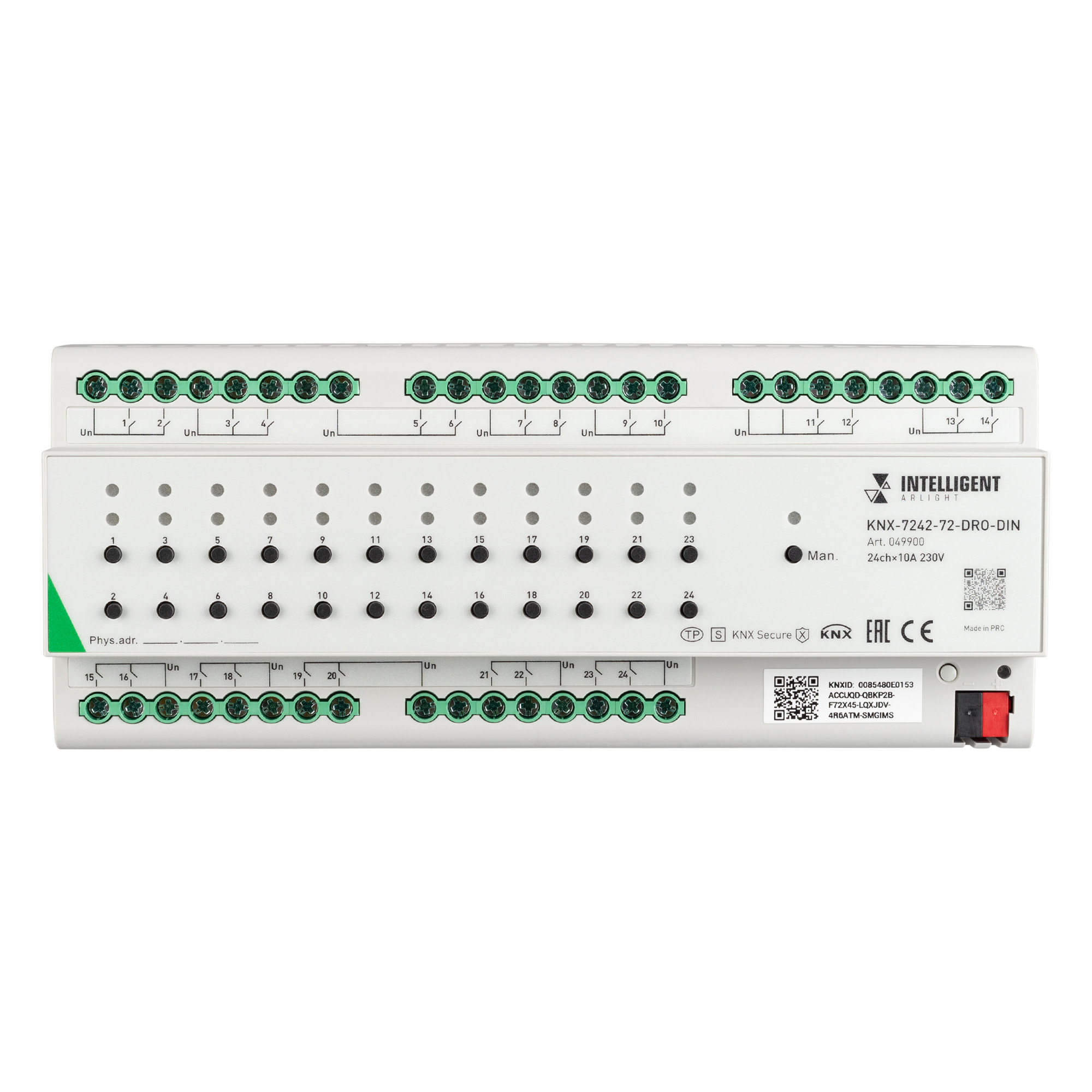 INTELLIGENT ARLIGHT Релейный модуль KNX-7242-72-DRO-DIN Grey