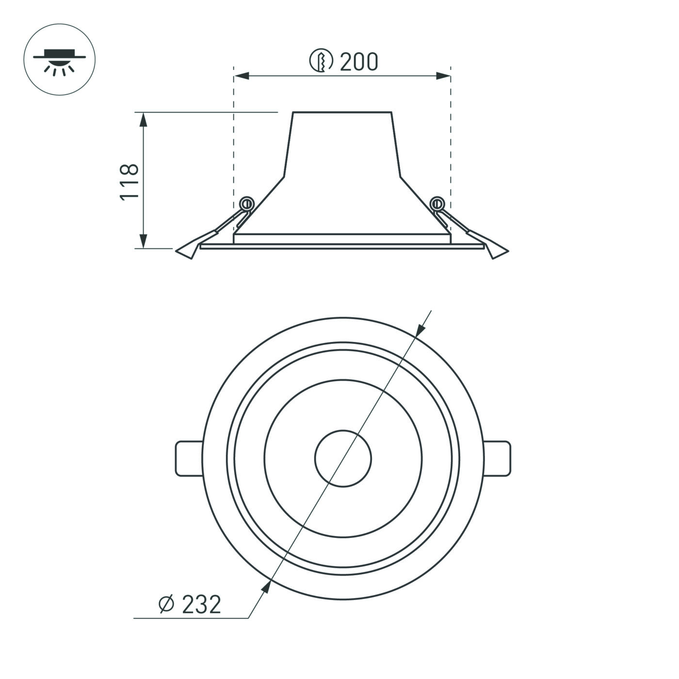 Светильник LTD-LEGEND-R230-35W Day4000