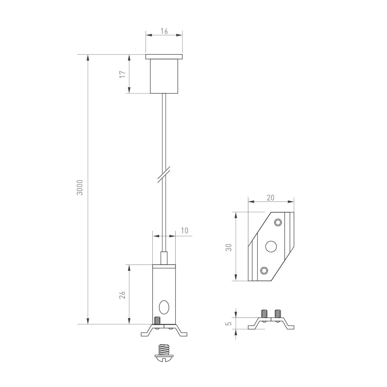 Подвес MAG-HANG-25-L3000