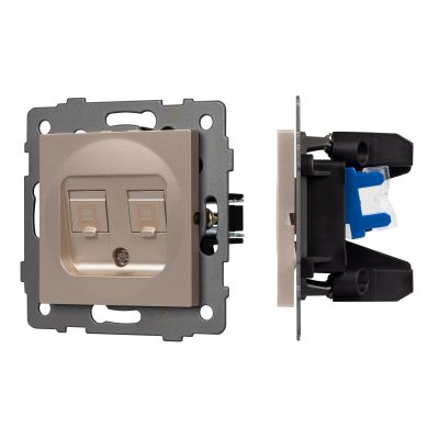 Механизм компьютерной розетки двойной SCT-MPC2-PL-GD-V