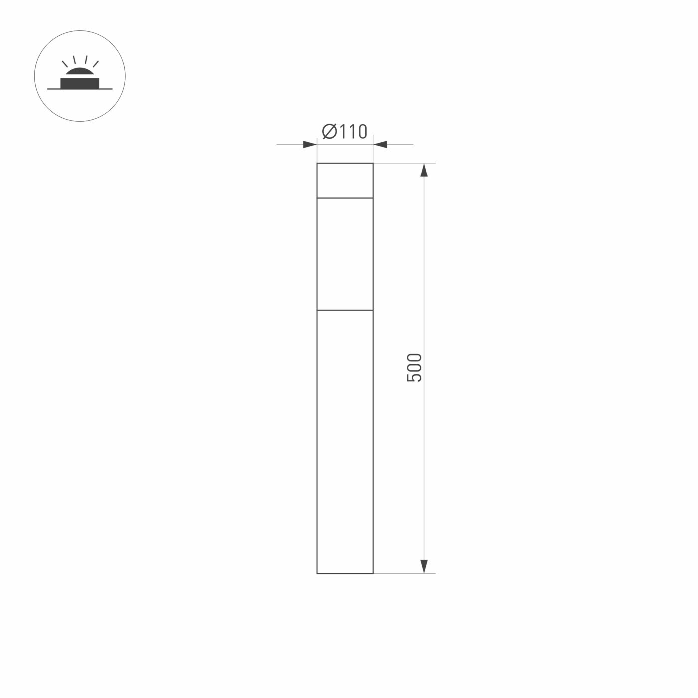 Светильник LGD-STEM-BOLL-H500-10W Warm3000