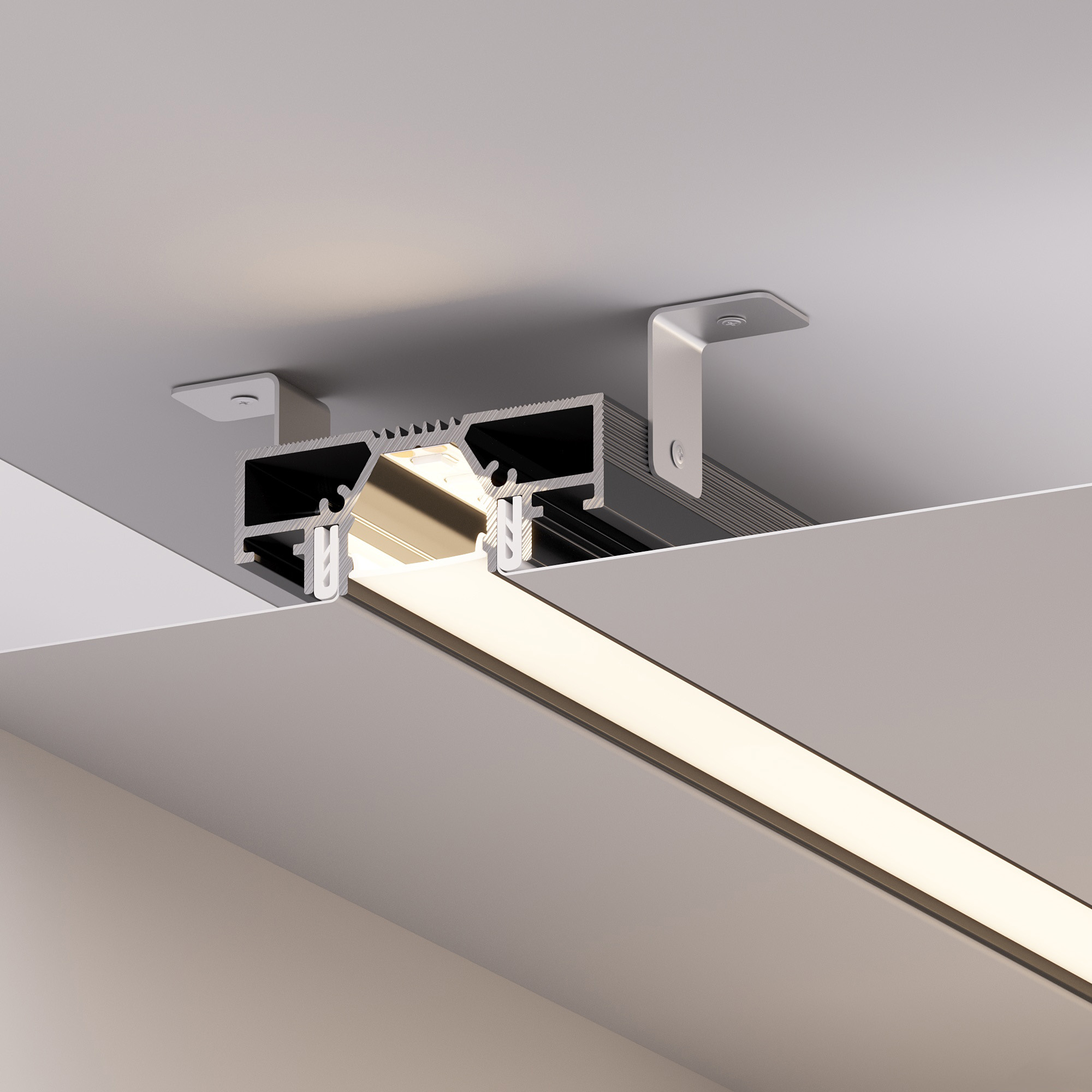 Профиль STRETCH-20-CEIL-D-CENTER-2000 BLACK