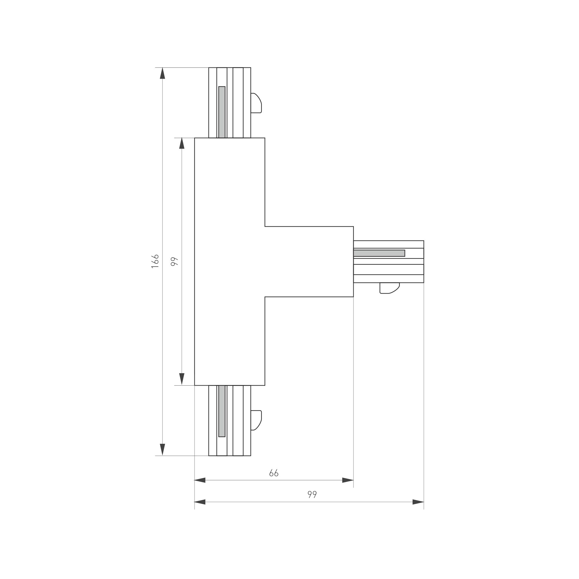 Коннектор тройной LGD-4TR-CON-EXT-R1-BK