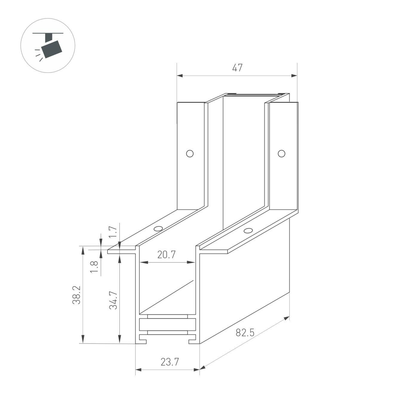 Коннектор угловой MAG-CON-2538-F-L90-INT