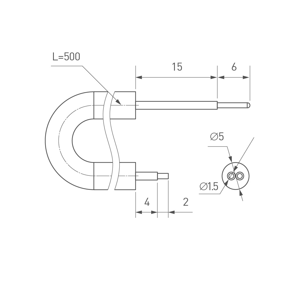Провод питания ARL-MOONLIGHT-20AWG-2W-D4.5-CU-500 White