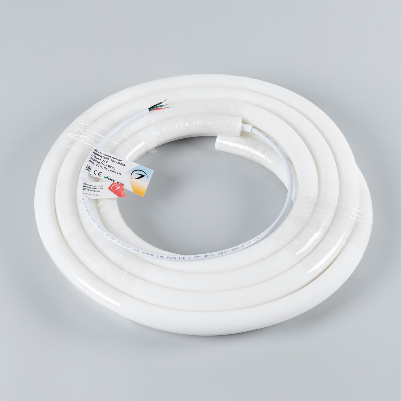 Лента герметичная MOONLIGHT-TOP-M768-D18mm 24V White-MIX 360deg