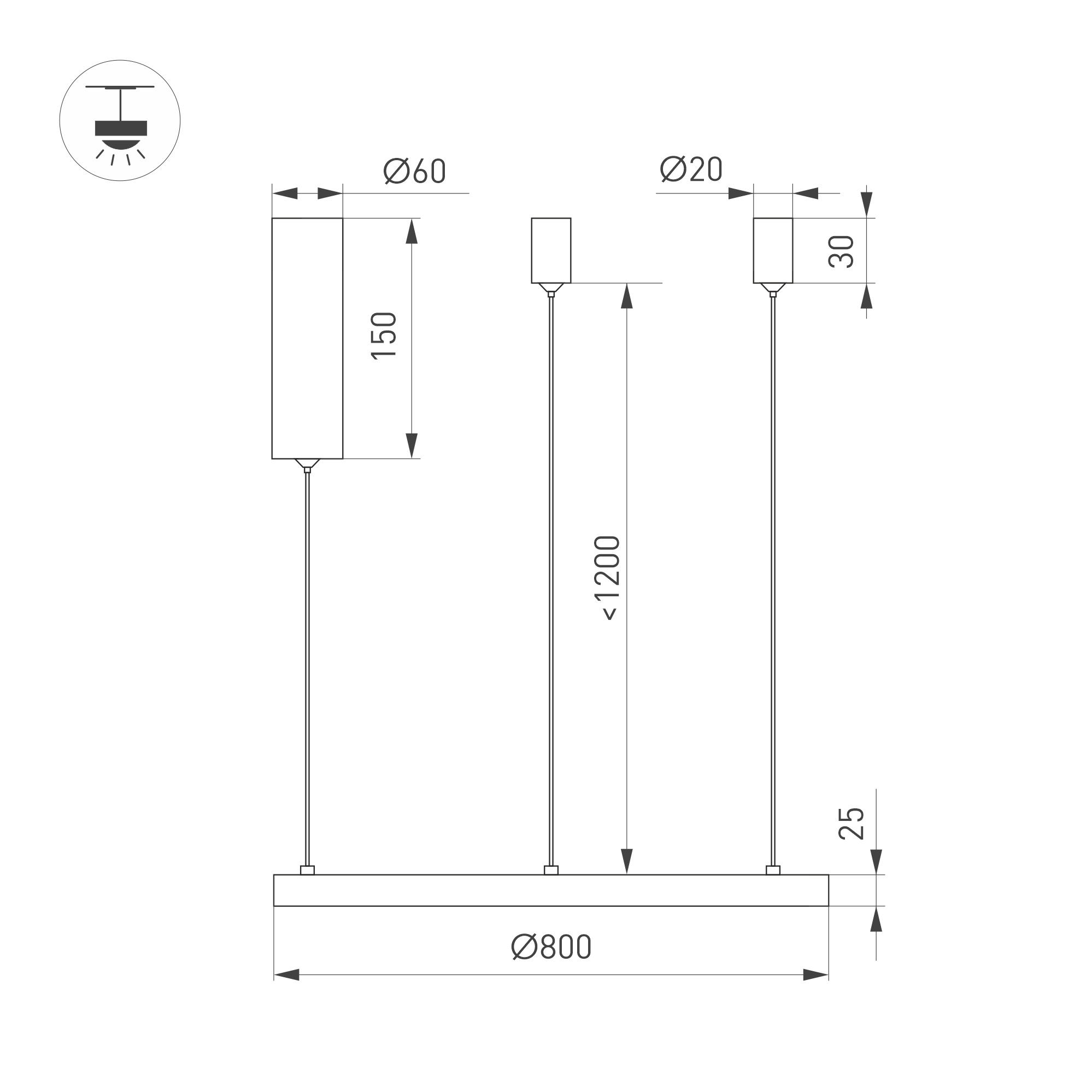 Светильник SP-CONGO-MULT-1-R800-42W Day4000