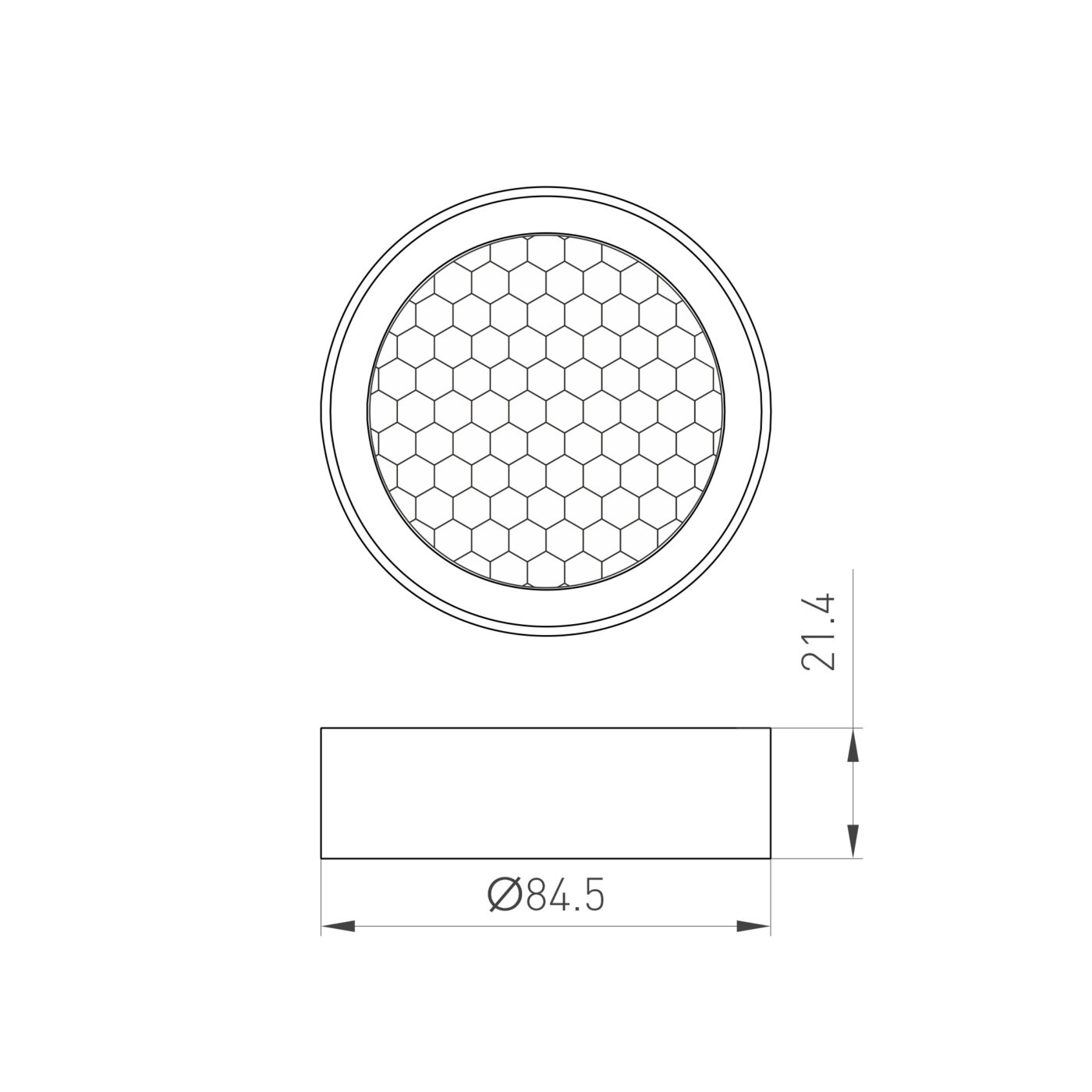 Фильтр сетчатый с посадочным кольцом LGD-HONEYCOMB-RING-R85