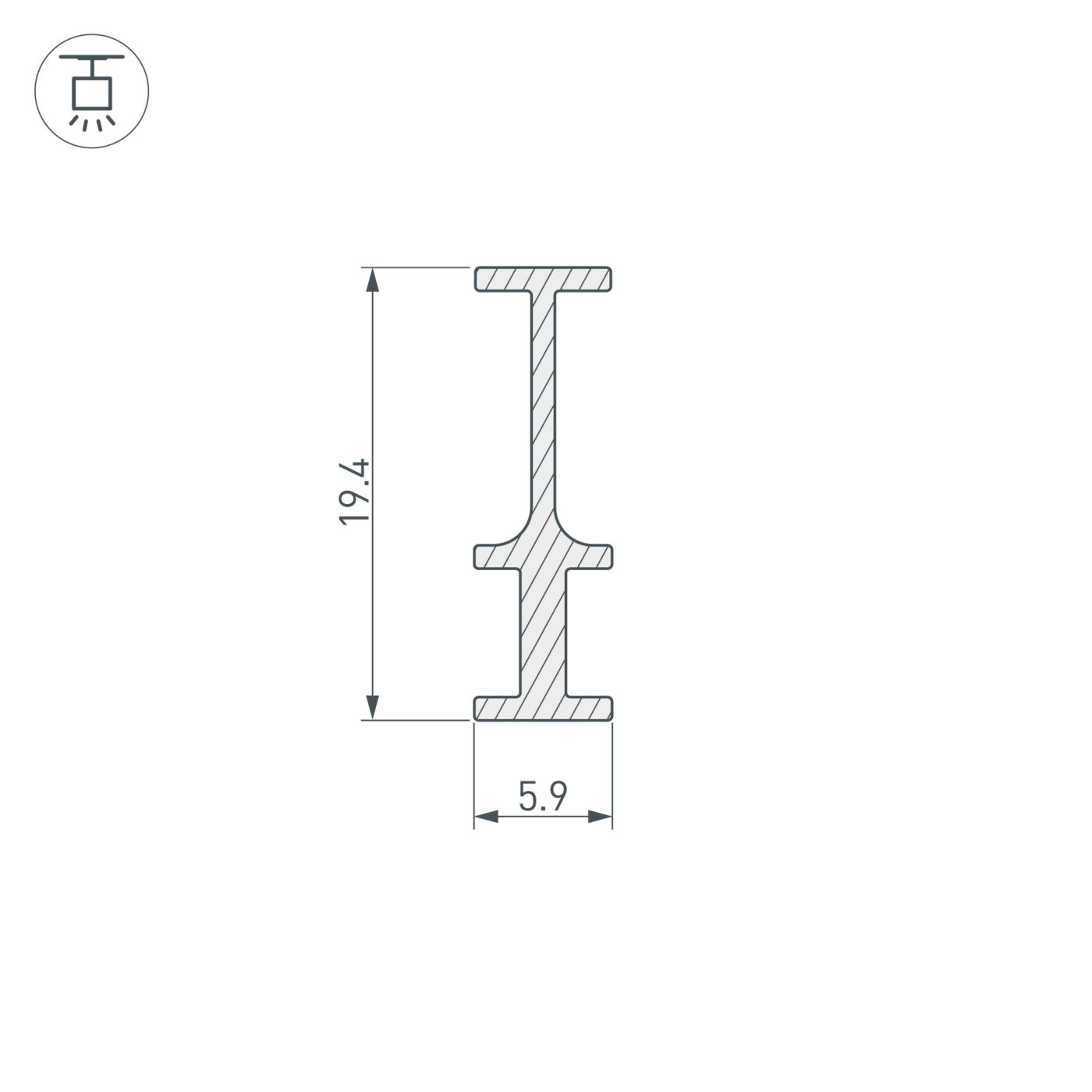 Профиль-держатель FOLED-RAIL-2000