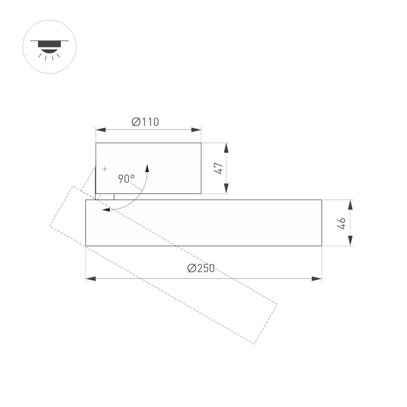 Светильник SP-RONDO-FLAP-R250-30W Day4000