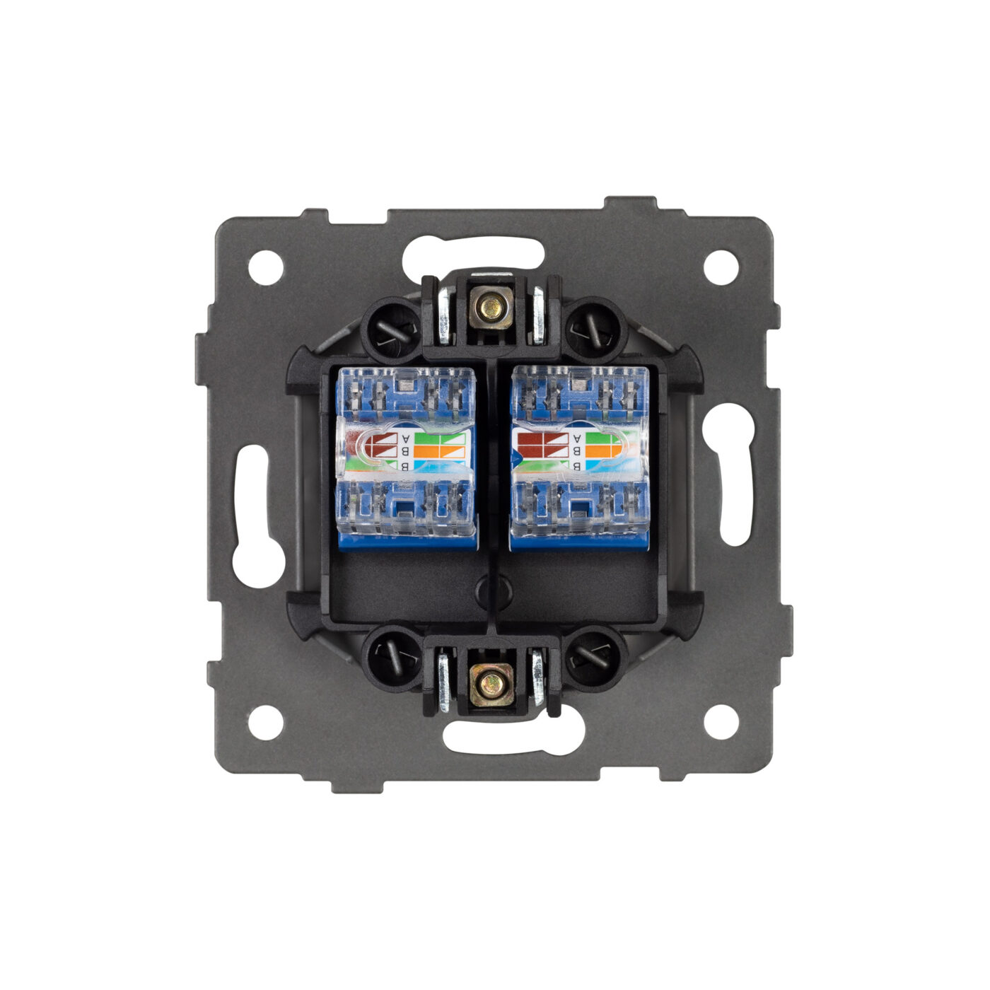 Механизм компьютерной розетки двойной SCT-MPC2-PL-WH-V