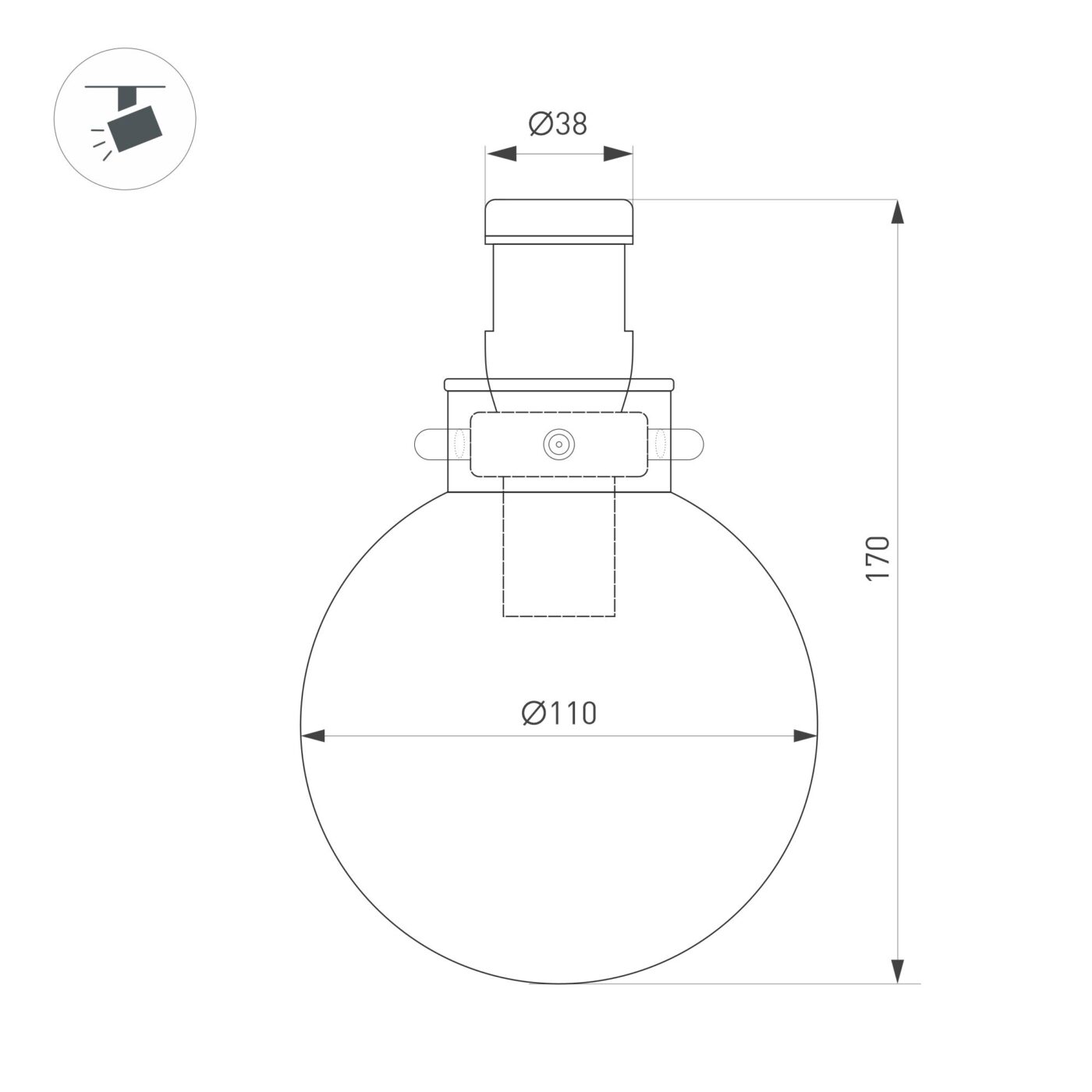 Светильник ART-APRIORI-ZORB-С-R110-5W Warm3000