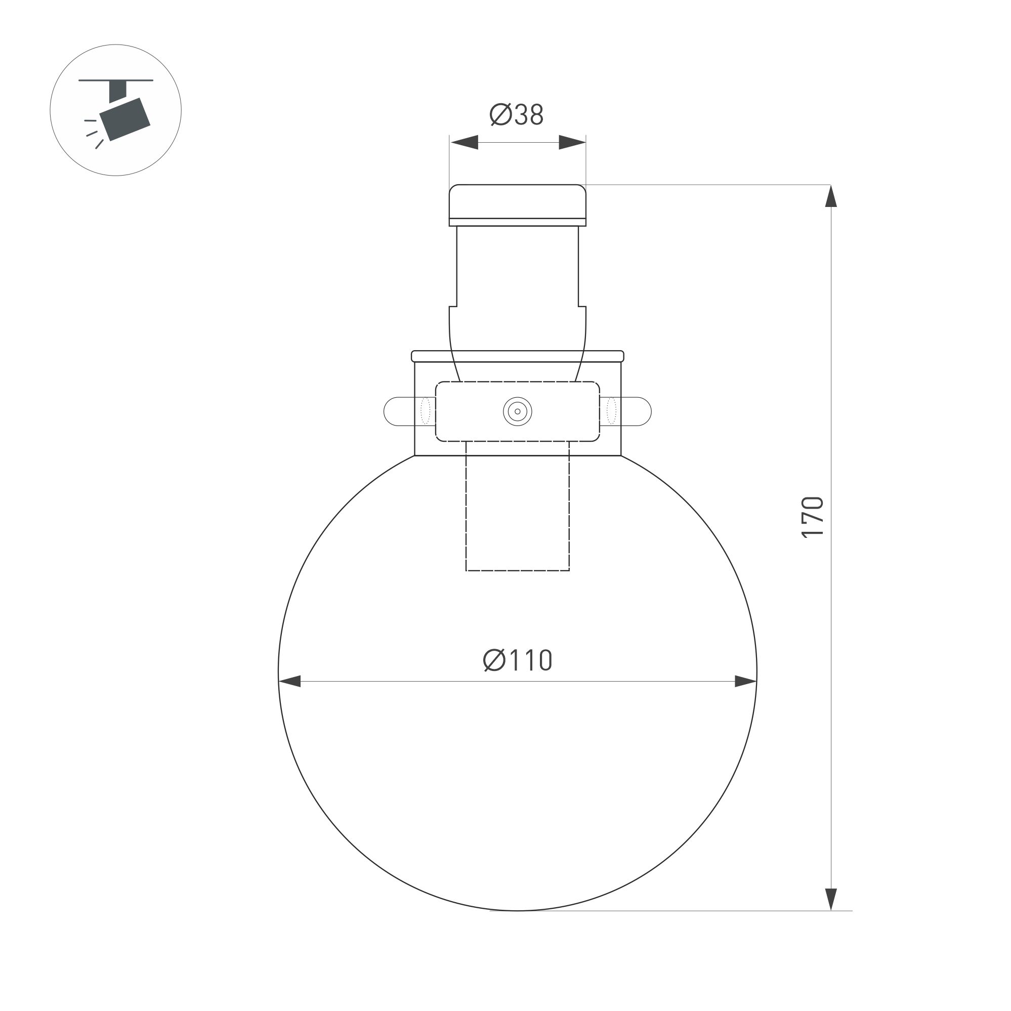 Светильник ART-APRIORI-ZORB-C-R110-5W Day4000