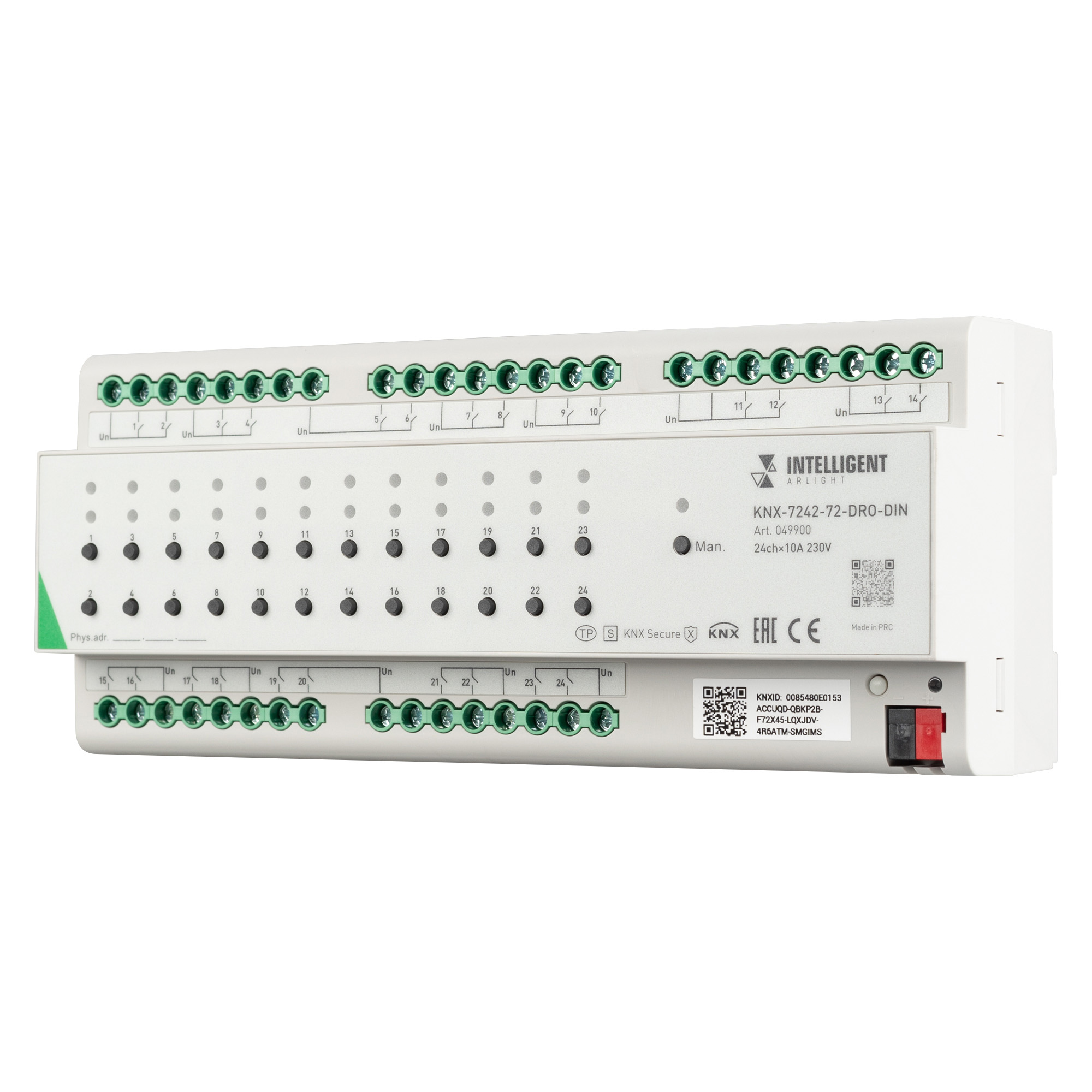 INTELLIGENT ARLIGHT Релейный модуль KNX-7242-72-DRO-DIN Grey