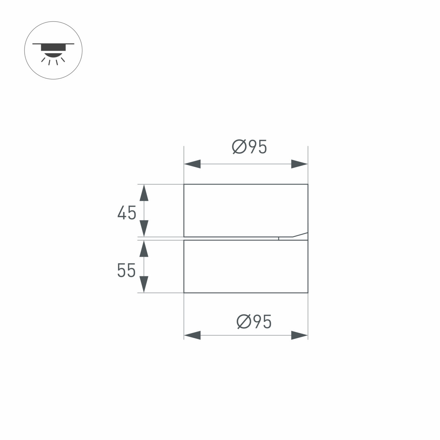 Светильник SP-RONDO-FLAP-R95-16W Warm3000